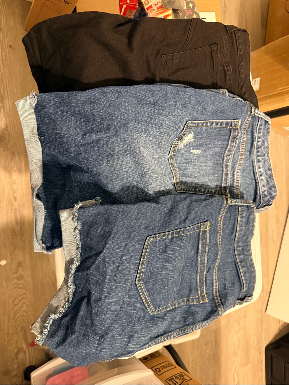 Womens Blue Distressed Denim Shorts - Casual Summer Jeans